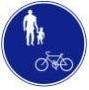イラスト:普通自転車歩道通行可の標識