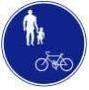 イラスト:普通自転車歩道通行可の標識