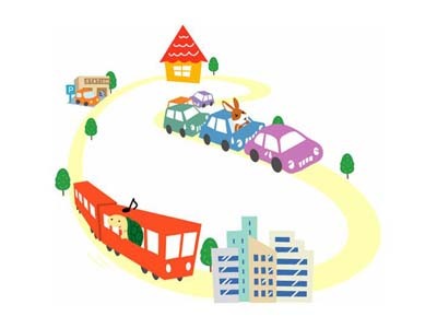 イラスト:パークアンドライドのイメージ