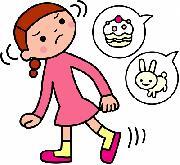 イラスト:誘いを断る女の子