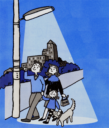 防犯灯のイラスト