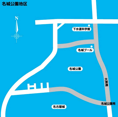 地図:名城公園地区