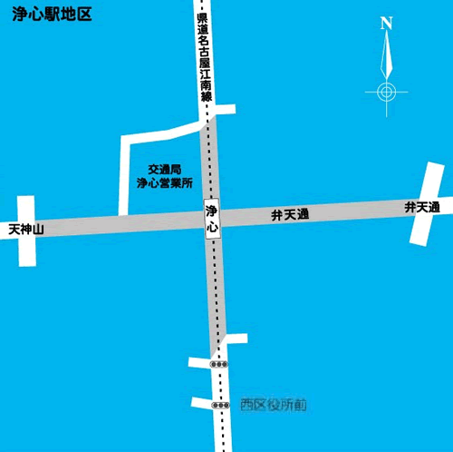地図:浄心駅地区