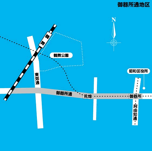 地図:御器所通地区