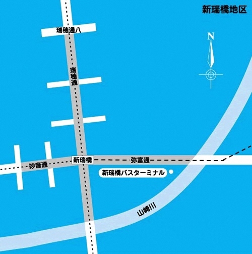 地図:新瑞橋地区