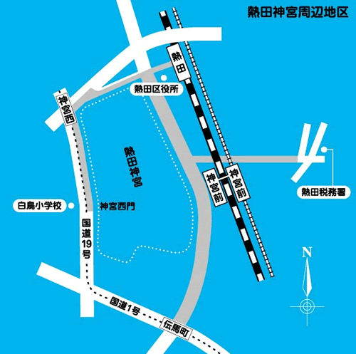 地図:熱田神宮周辺地区