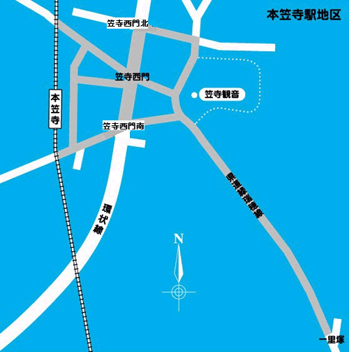 地図:本笠寺駅地区
