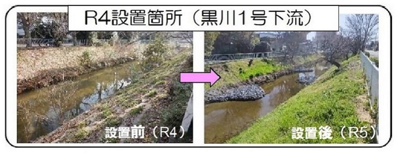 写真:令和4年度に黒川1号橋下流に設置しました