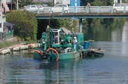 写真:ヘドロの除去