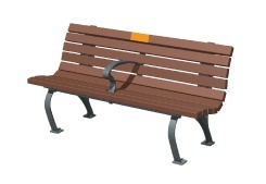 イラスト:鶴舞公園Aタイプ(背付きベンチ)