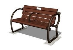 イラスト:その他公園(全区)Aタイプ(背付きベンチ)