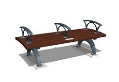 イラスト:名城公園・中村公園Bタイプ(背無しベンチ)