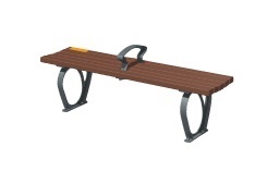 イラスト:鶴舞公園Bタイプ(背無しベンチ)