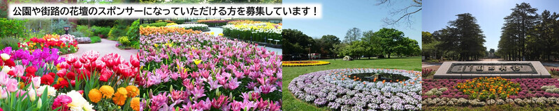 写真:公園や街路の花壇のスポンサーになっていただける方を募集しています!