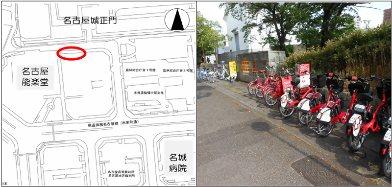 名古屋城正門前ステーション地図と写真