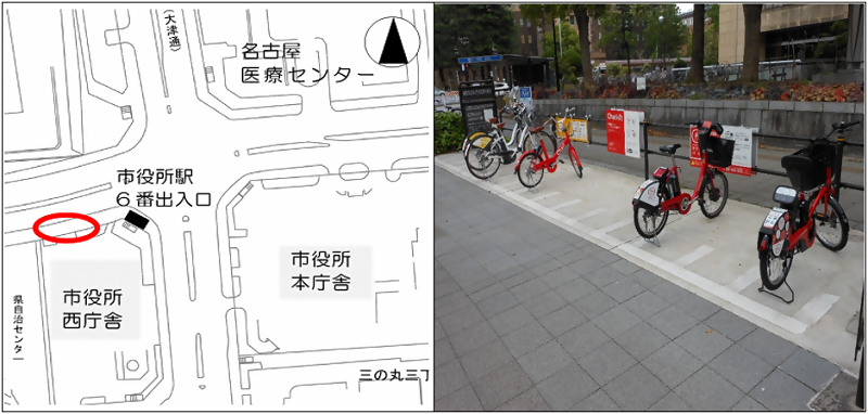 市役所駅ステーション地図と写真