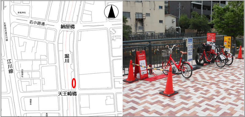 納屋橋ゆめ広場ステーション地図と写真