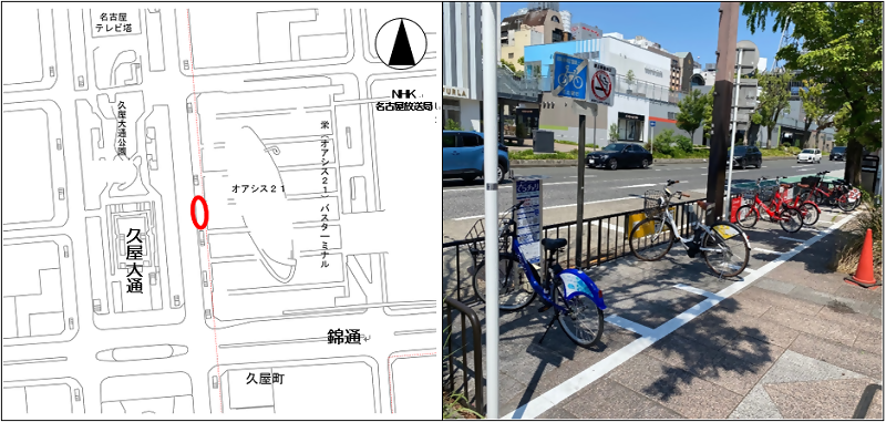 オアシス21前ステーション地図と写真