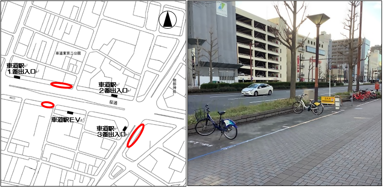 車道駅ステーションの地図と写真