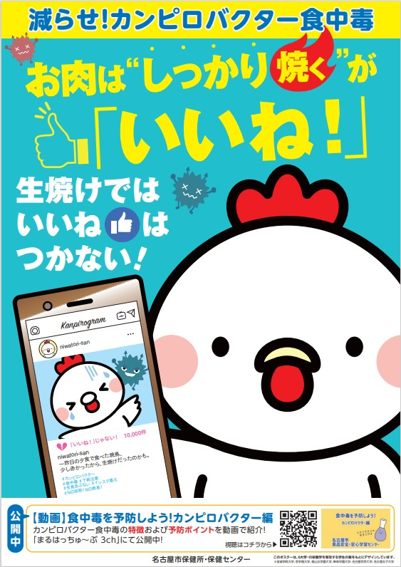 写真：カンピロバクター食中毒予防啓発のためのクリアファイルのデザイン