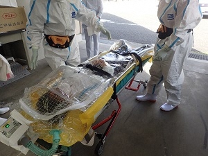 患者移送用バック(簡易式アイソレーター)の写真