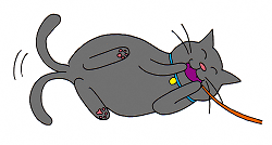 灰色猫のイラスト