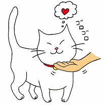 白猫のイラスト