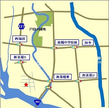 地図：名古屋市港区新茶屋4-704