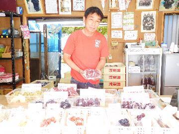 写真：ぶどうの浅果園園主