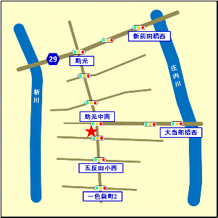 飯田農園の地図
