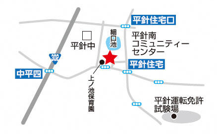 地図:平針住宅朝市