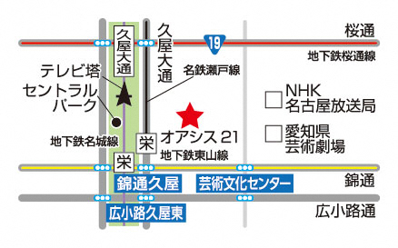 オアシス21の地図
