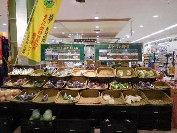 写真:平和堂グリーンプラザ「みどりの野菜」コーナーの様子