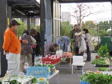 写真:JAみどり本店朝市の様子
