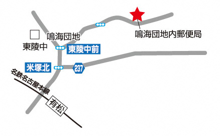 鳴海団地朝市の地図