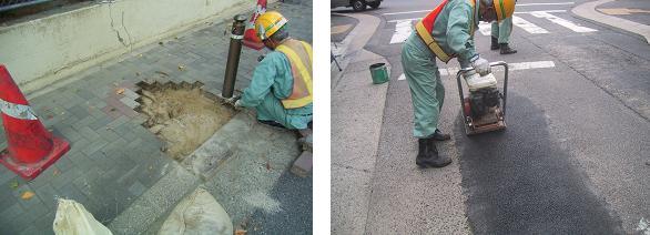 写真:道路修繕