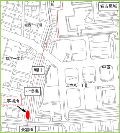 護岸改修工事位置図