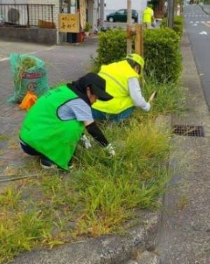 写真：清掃活動の様子です。