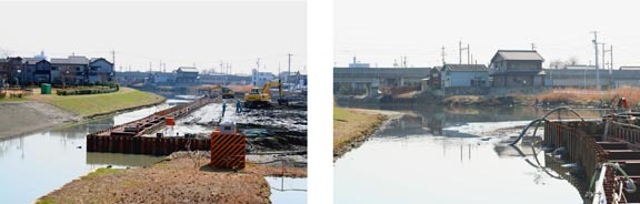 戸田川護岸改修工事の写真