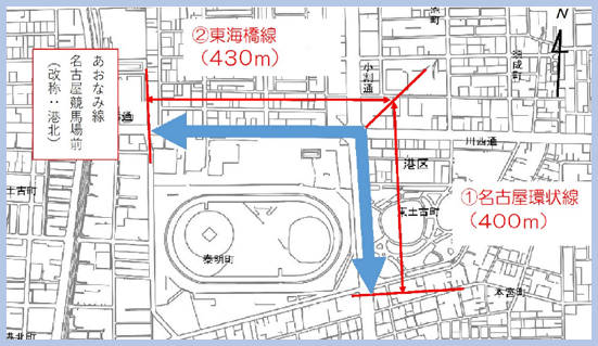 地図:工事の位置図