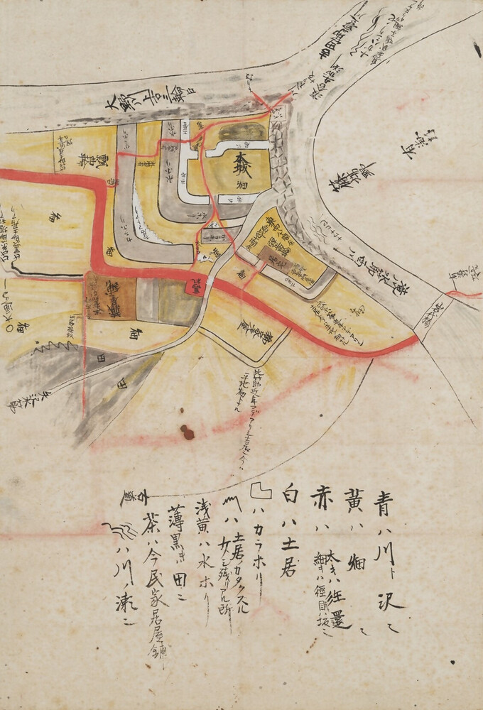 江戸時代に描かれた長篠城の図