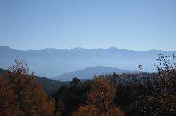 写真:展望台から中央アルプス