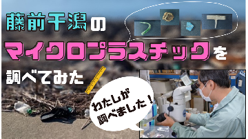 動画サムネイル:藤前干潟における漂着物中のマイクロプラスチックの調査