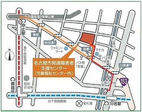 地図:りんくす名古屋(名古屋市昭和区折戸町4‐16)
