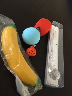 写真:心地よい感触のグッズ、ストレスリリーサー、サンキャッチャー