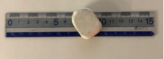 写真:消しゴムを中央に貼り付けた定規