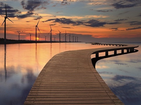 台中市の高美湿地の写真