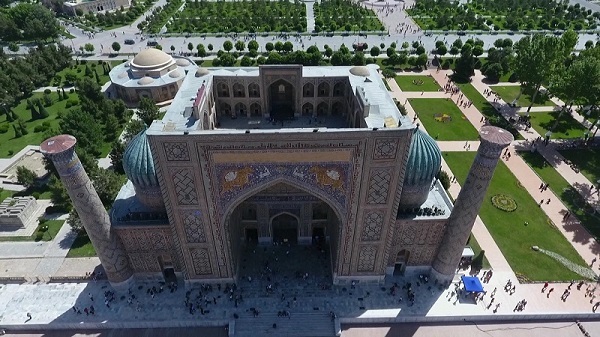 写真：サマルカンドの様子（空撮）