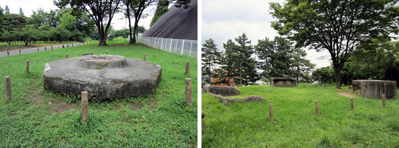 写真:笠寺公園高射砲砲座