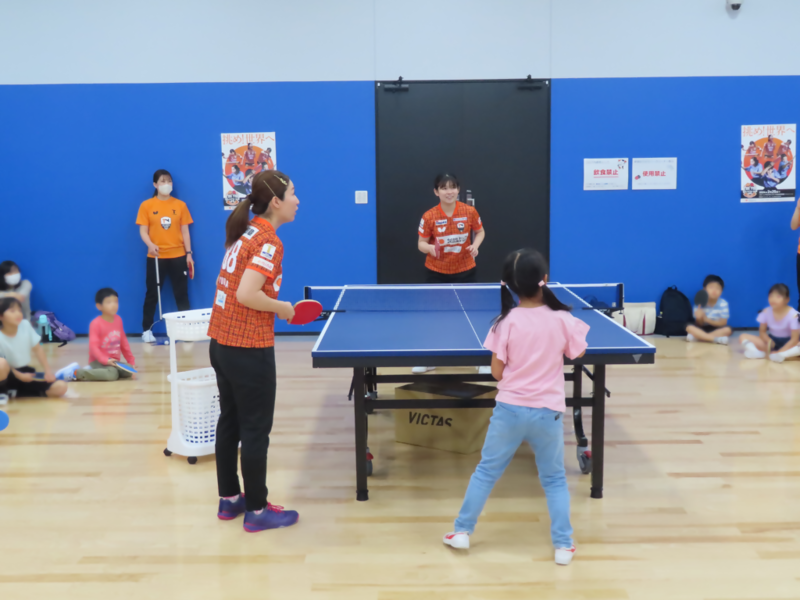 令和6年度の卓球体験教室の様子
